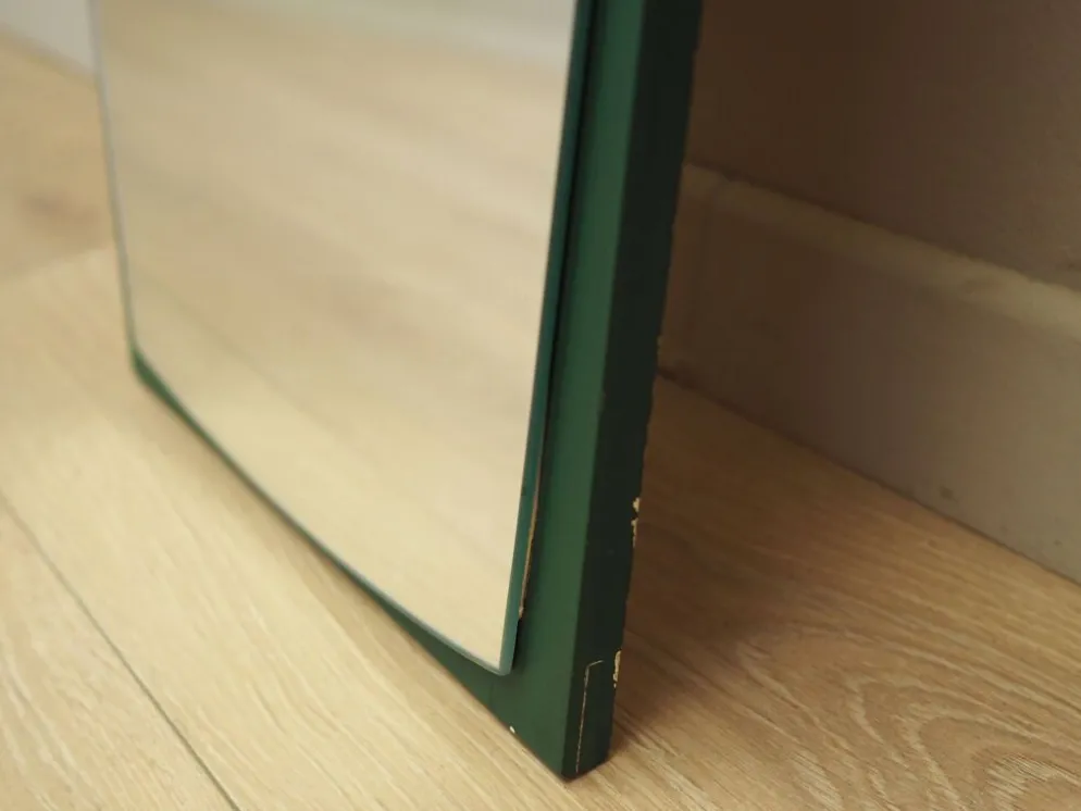 Miroir avec cadre en pin, design danois, années 1970, production : Danemark