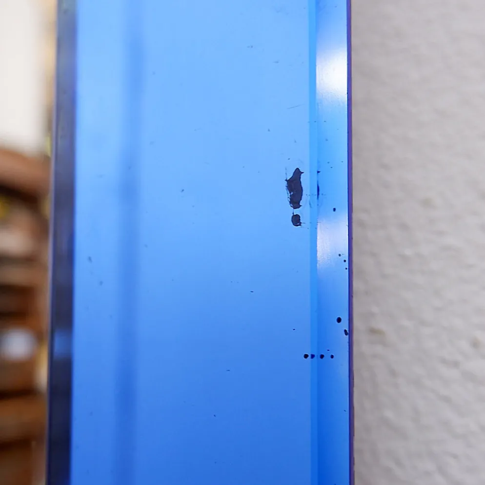 Miroir avec cadre en verre coloré, Italie, vers 1950