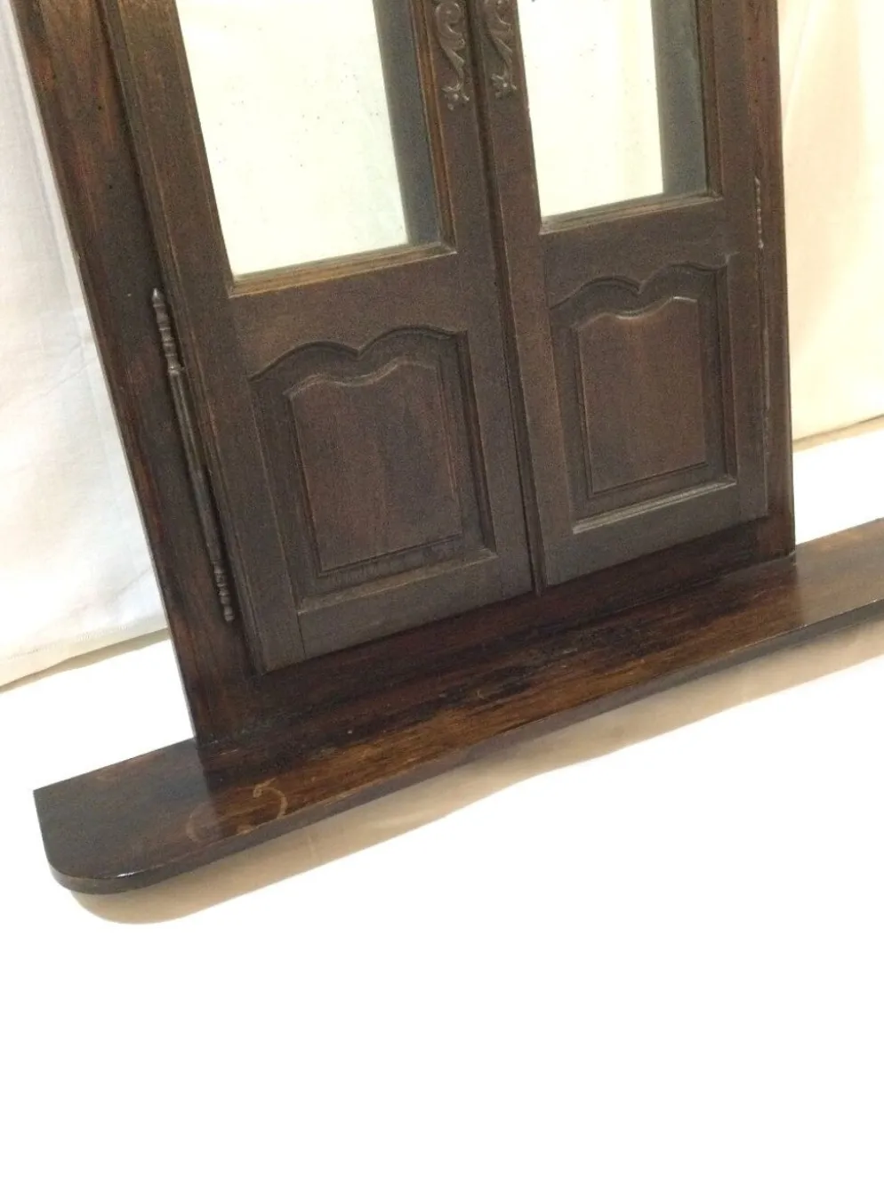 Miroir avec ses portes fleuries 90x111cm