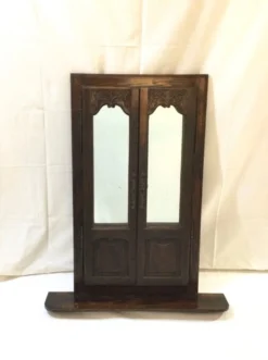 Miroir avec ses portes fleuries 90x111cm