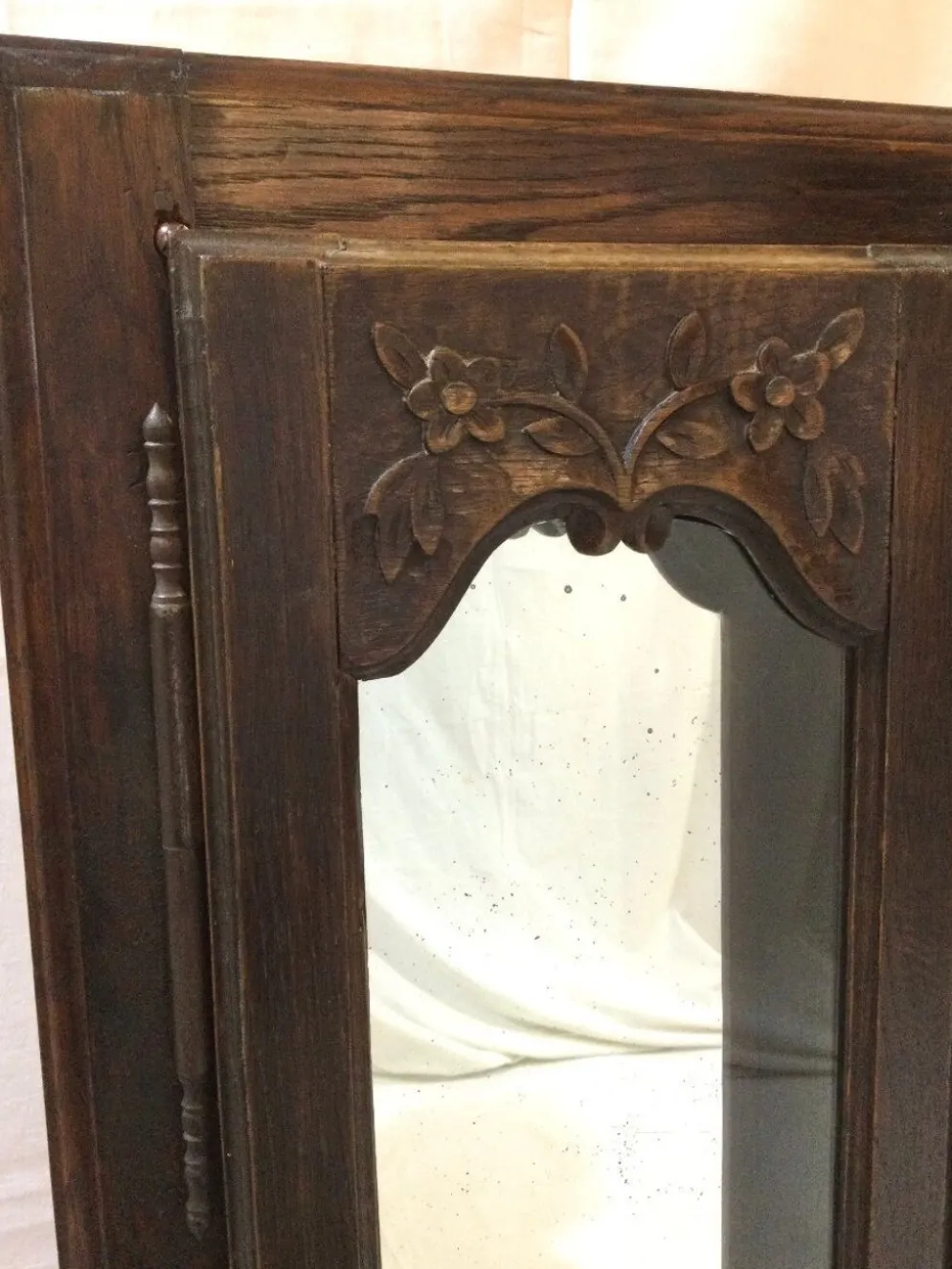 Miroir avec ses portes fleuries 90x111cm