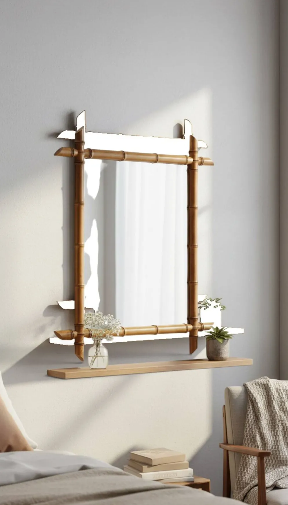 Miroir bambou 52*65 cm
