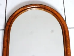 Miroir bambou ovale 55.5X34 cm - ancien miroir mural bambou.