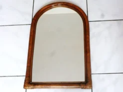 Miroir bambou ovale 55.5X34 cm - ancien miroir mural bambou.