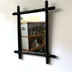 Miroir bambou vintage années 60