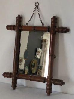 Miroir barbier bambou années 20/30