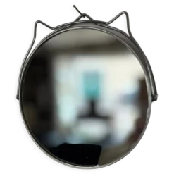 Miroir barbier chat