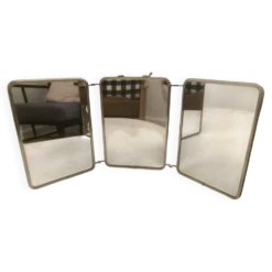 Miroir barbier triptyque