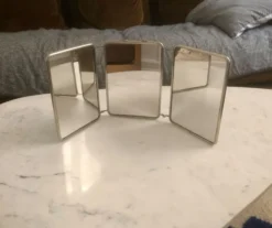 Miroir barbier triptyque