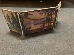 Miroir barbier triptyque