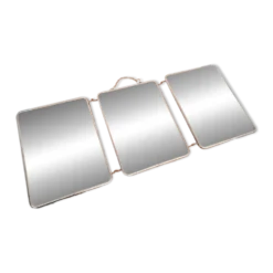 Miroir barbier triptyque vintage noir