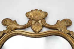 Miroir baroque belge du 20e siècle en bois doré, années 1950