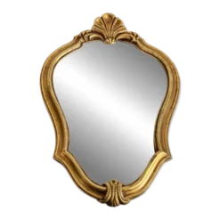 Miroir baroque en résine dorée Vintage