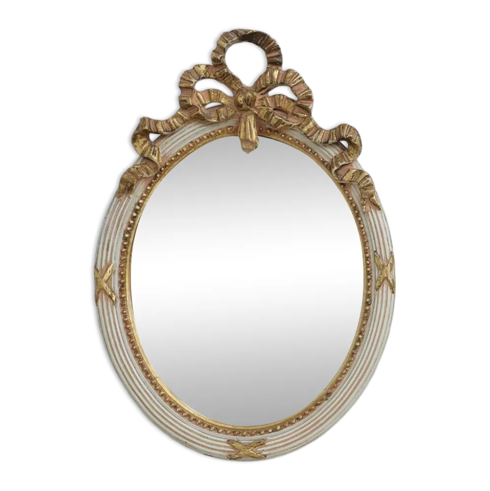Miroir baroque Louis XVI du XXe siècle en bois sculpté, France