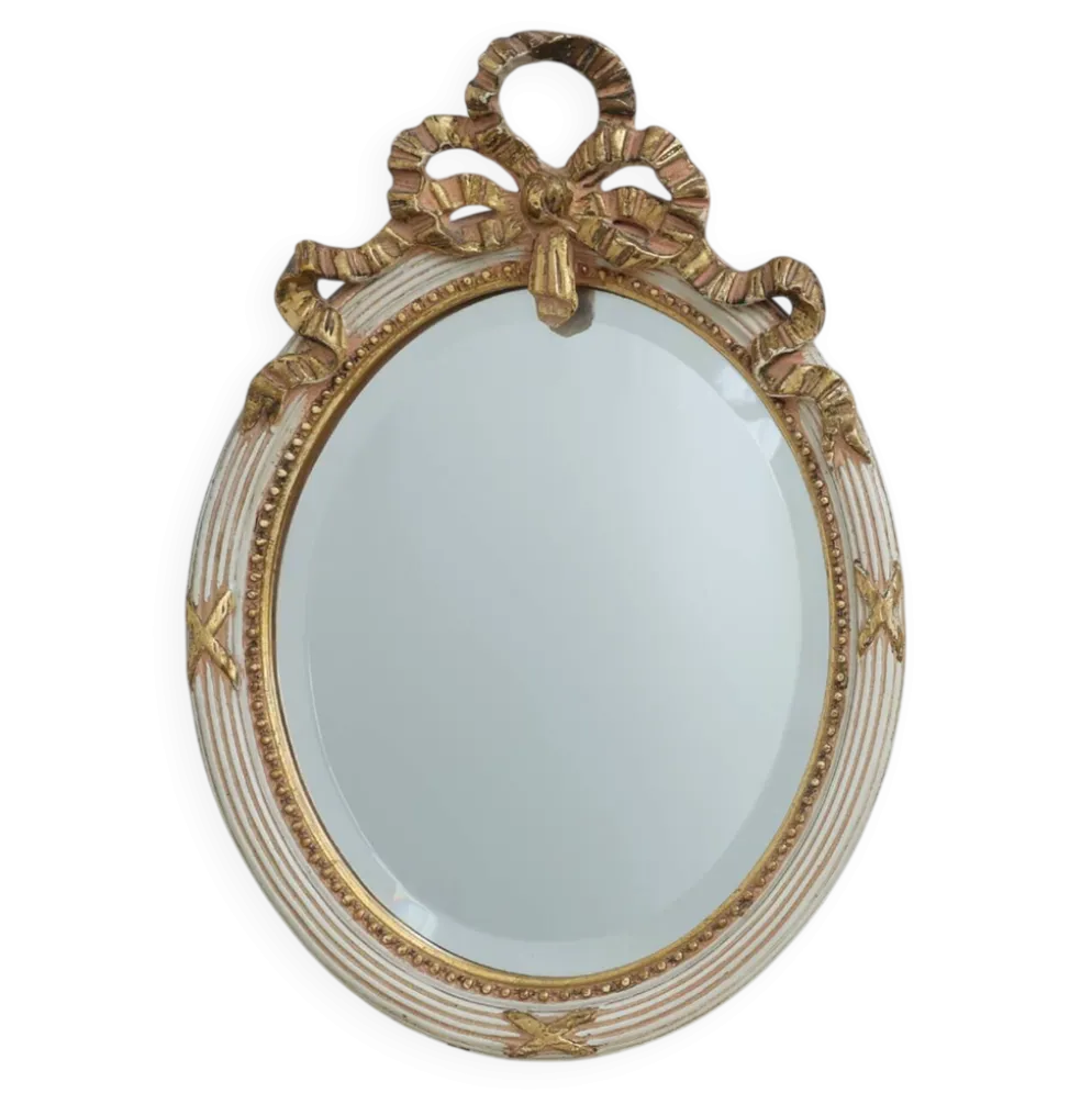 Miroir baroque Louis XVI du XXe siècle en bois sculpté, France