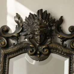 Miroir biseauté en bronze, Second Empire XIXe siècle, style Louis XV