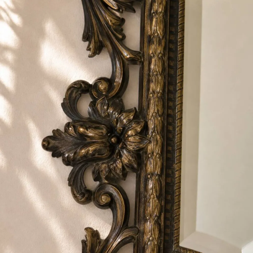 Miroir biseauté en bronze, Second Empire XIXe siècle, style Louis XV