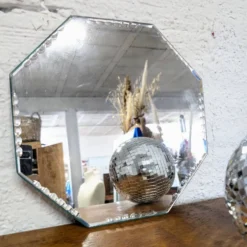Miroir biseauté octogonal à poser 30cm