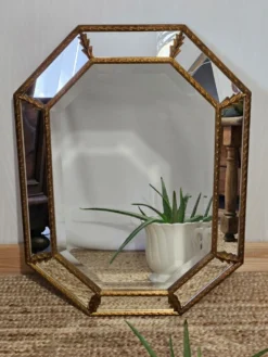 Miroir biseauté parcloses néoclassique XXème