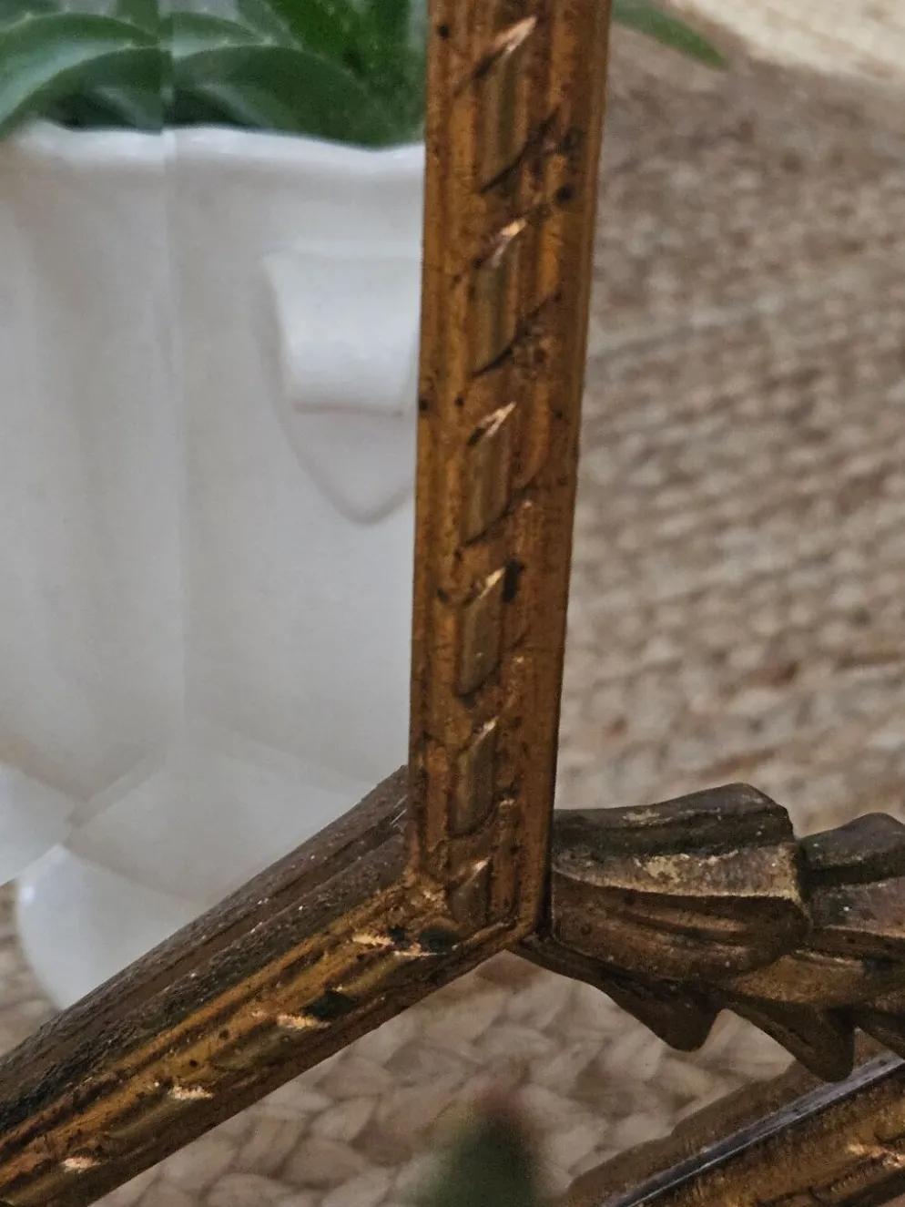 Miroir biseauté parcloses néoclassique XXème