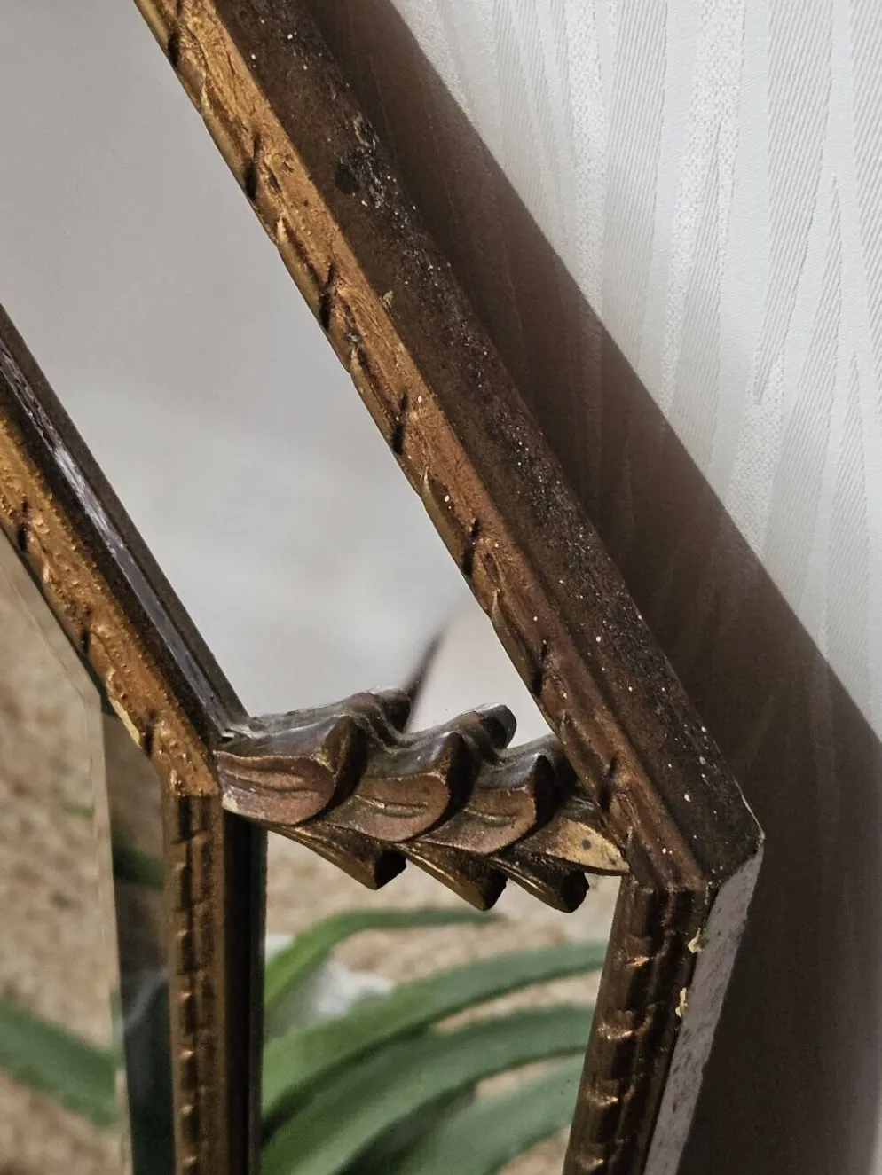Miroir biseauté parcloses néoclassique XXème