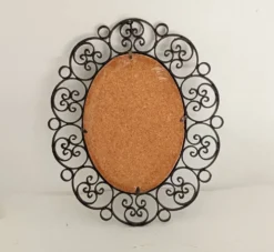 Miroir biseauté vintage en fer forgé style Chaty Vallauris