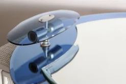 Miroir bleu cobalt, design italien, circa 1970