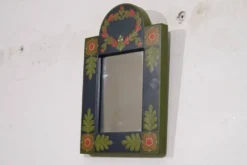 Miroir boheme en bois peint