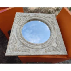 Miroir bois cérusé
