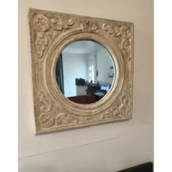 Miroir bois cérusé