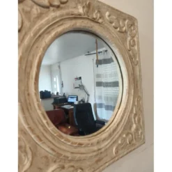 Miroir bois cérusé