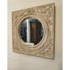 Miroir bois cérusé
