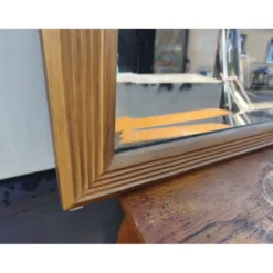 Miroir bois et stuc doré XIXe biseauté