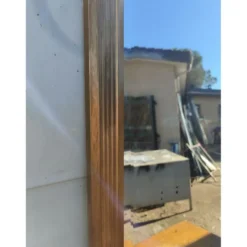 Miroir bois et stuc doré XIXe biseauté