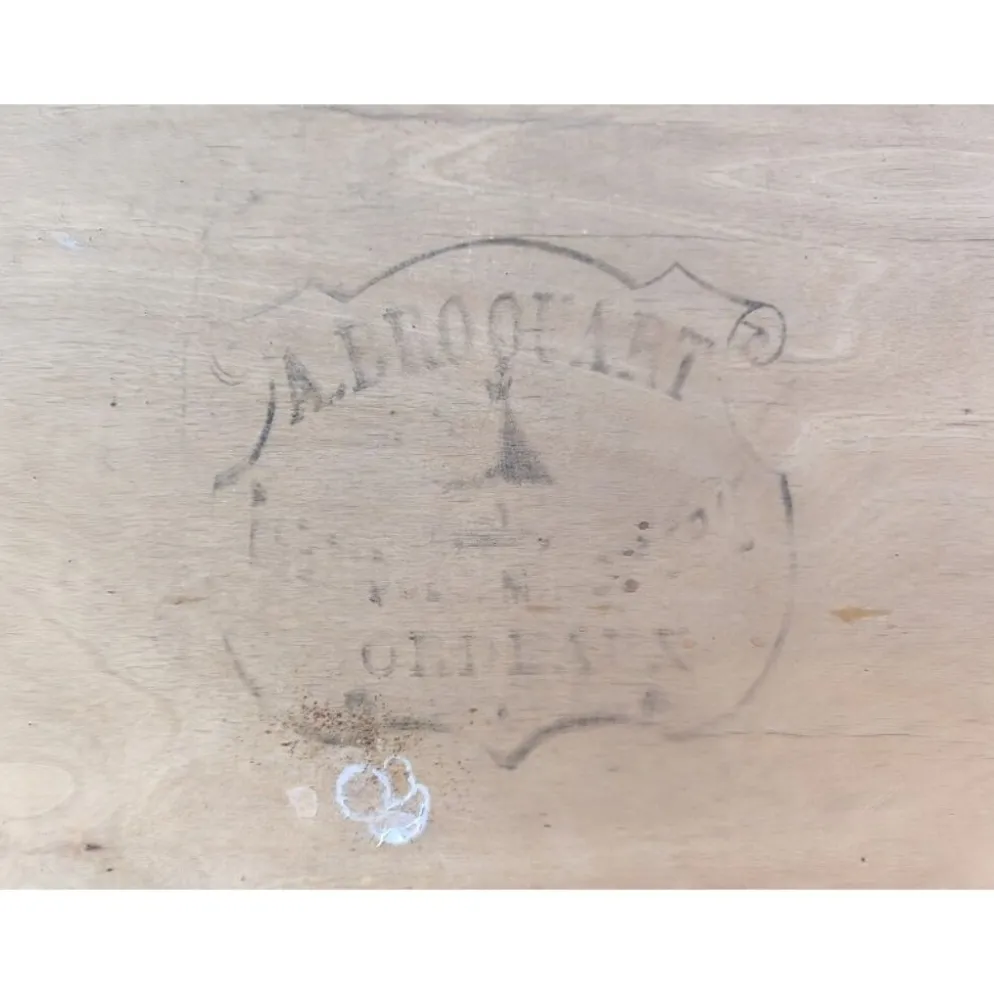 Miroir bois et stuc doré XIXe biseauté