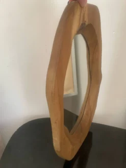 Miroir bois 1960 forme libre