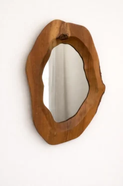 Miroir bois 1960 forme libre