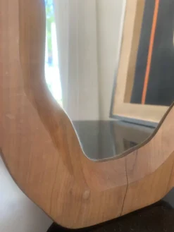 Miroir bois 1960 forme libre