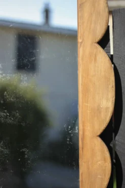 Miroir bois, grand miroir à poser ou mural, miroir vintage, miroir artisanal, décoration intérieur