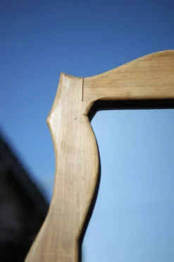 Miroir bois, grand miroir à poser ou mural, miroir vintage, miroir artisanal, décoration intérieur