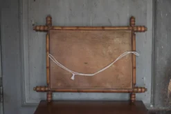 Miroir bois imitation bambou, miroir ancien, miroir à suspendre