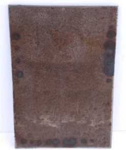 Miroir brutaliste métal et verre serti