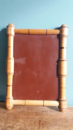 Miroir cadre bois tourné 19,5 x 14