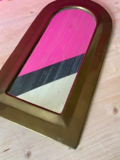 Miroir cadre laiton
