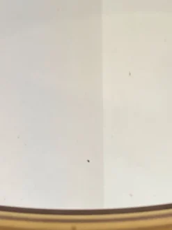 Miroir circulaire en plastique, brun fumé, années 70