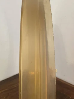 Miroir circulaire en plastique, brun fumé, années 70