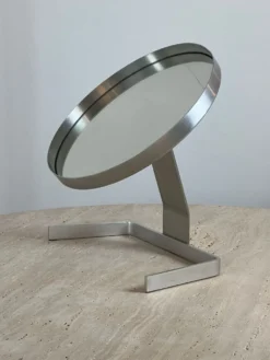 Miroir circulaire par Pierre Vandel France années 70 47x44cm