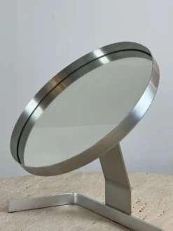 Miroir circulaire par Pierre Vandel France années 70 47x44cm