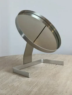 Miroir circulaire par Pierre Vandel France années 70 47x44cm