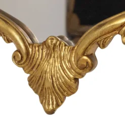 Miroir classique à crête dorée, style baroque français, 74 cm